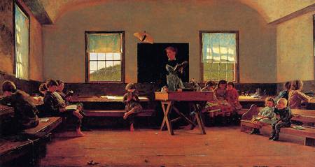 (image for) Handmade oil painting Copy paintings of famous artists Winslow Homers Paintings The Country School 187